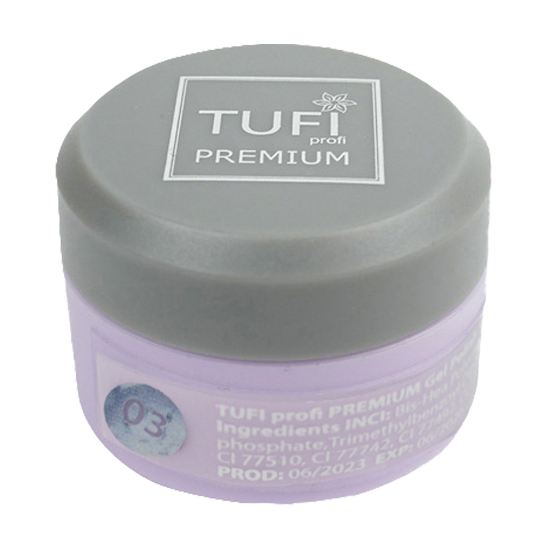 Гель-лак для нігтів Tufi profi Premium Bloom з сухоцвітами, 03 Крокус, 5 мл