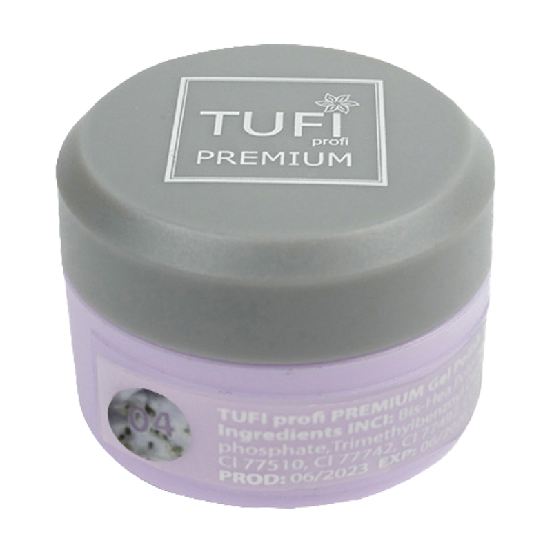 Гель-лак для нігтів Tufi profi Premium Bloom з сухоцвітами, 04 Аліум, 5 мл